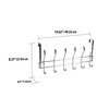 Home Basics Home Basics Chrome Plated Steel Over the Door 6 Double Hook Hanging Rack ZOR96203